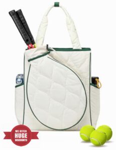 TILDOSAC Tennis Tote Bag Tennis Racket Backpack – Extra-Large Quilted Pickleball Racquet Bags