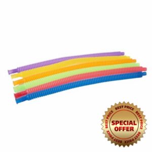 ickit Translucent Colour Expandable Tubes – Set of 6 Extendable Sensory Tubes for Water Play