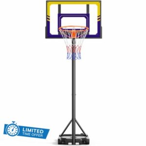 Basketball Hoop for Kids TONBUX Portable Adjustable 7FT Kids Basketball Hoop and Stand for Backyard Driveway Indoor Outdoor