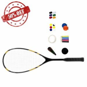 Aluminum Alloys Frame Squash Racquet With Comfortable Grip Light Weight Shock Absorption Squash Racquet Easy To Use Aluminum Alloys Frame