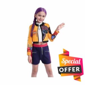 Rumi Costume for Kids Girls Pop Singers Dress Up Hunter Halloween Outfits 3PCS Se