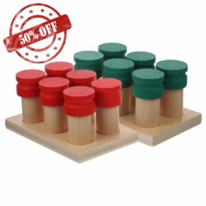 BESPORTBLE Wooden Sensory Smell Box Montessori Educational for Intellectual Development Safe Natural Material Preschool Learning Activity