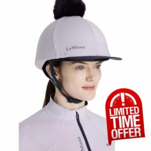 LeMieux Classique Pom Horse Riding Hat Silk - Lilac