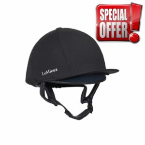 LeMieux Pro Mesh Horse Riding Hat Silk - Black
