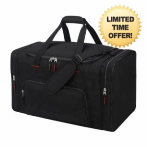 55L Gym Duffle Bag Sports Holdall for Men - 22 inch Multi Pockets Large Holdall Bag for Fitness