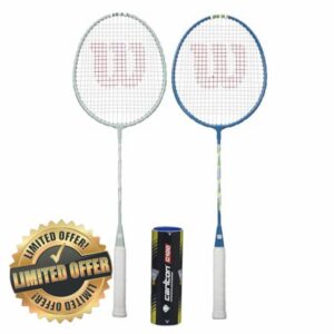 Wilson Reaction/Champ 2 Play Badminton Set inc 2 Rackets & Shuttles