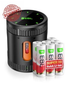 EBL Rechargeable Battery AA with Charger