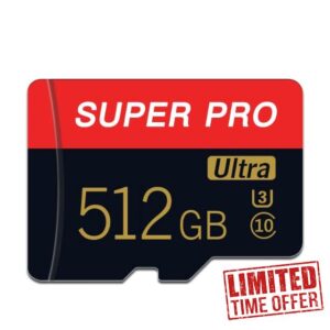 512GB Micro SD Card Class 10 Memory Card TF Card with SD Adapter for Camera