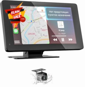 7" Wireless Portable Car Play Screen for Apple CarPlay & Android Auto