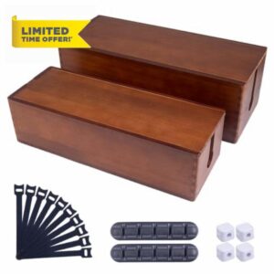 Wooden Cable Management Box