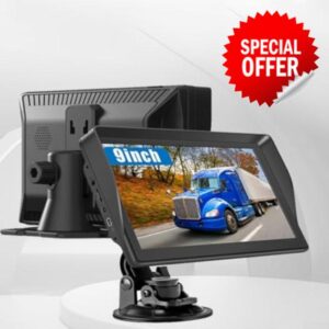 Oniissy 9 Inch GPS Navigation System Car Truck Navigator With 2024 Europe UK Maps Touch Screen Large Display Built-in 8GB Memory FM Transmitte