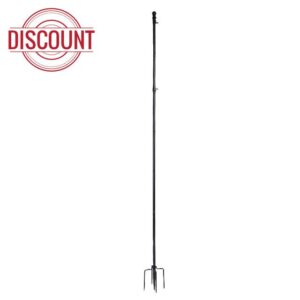 Nurnesy 10 FT Thickened Stainless Steel Ground Flag Pole - Outdoor Flagpole with 5 Prong Base | for Garden & Yard