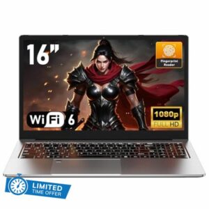 NAIKLULU 16 Inch 2025 Gamer Laptop R-7 5825U Processor (2.0 to 4.5 Ghz)
