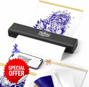 BORN4SHIP P84 Tattoo Stencil Printer With 10Pcs Stencil Pap- A4 Thermal Tattoo Machine for Artists & Beginners