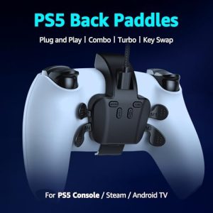 Plug and Play with 4 Back Programable Buttons Support Turbo/Remap/Key Swap/Microphone Features