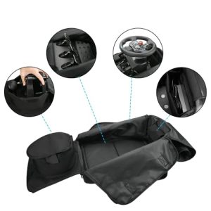 for Logitech G29 Racing Steering Wheel + Brake Pedal + Gear Shift Portable Storage Bag Black