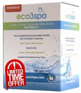 eco3spa Starter Kit - Chlorine-Free hot tub Water sanitiser - no Skin Irritation - no Chemical Smell