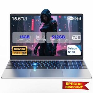 DMDFJY 15.6" Laptop – N150 (Up to 3.6GHz) 16GB RAM
