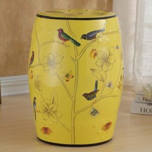 Flower Birds Ceramic Decorative Garden Stool(H)