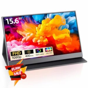 ATWYWTA 2025 Newest Portable Monitor-15.6'' FHD 1080P Ultra Slim Portable Laptop Monitor with Smart Cover & Speakers-HDR IPS Extended Screen for Laptop