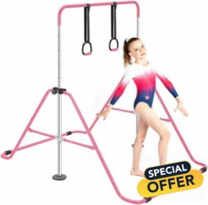 M.J COMFY-LIFE Gymnastics Bar With Rings for Kids