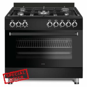 HYE Freestanding Gas Cooker 90cm with Large Single Electric Oven