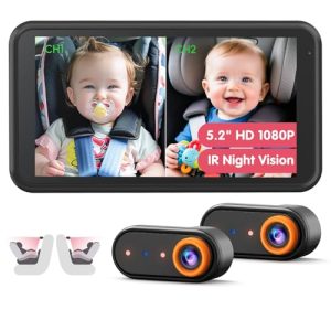 5.2" 1080P HD Night Vision for Rear-Facing Car Seats