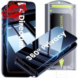 WSKEN for iPhone 17 Pro Max Privacy Screen Protector - [360°Anti Spy][Auto Dust-Elimination]Case Friendly Tempered Glass 9H+ Hardness Easy Installation