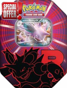 Pokémon - Trading Card Game: Tin-Box Team Rocket - Nidoking-ex (1 Holographic Promo Card & 4 Booster Packs)