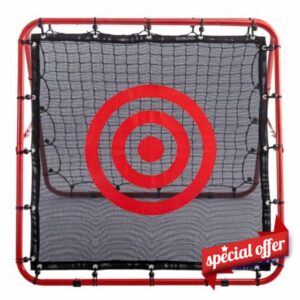 Football Nets Football Rebounder Net 100x100cm – Double-Sided Adjustable Kickback Target Rebound Net for Training – Foldable Portable Rebounder Football Equipment for Kids & Adults