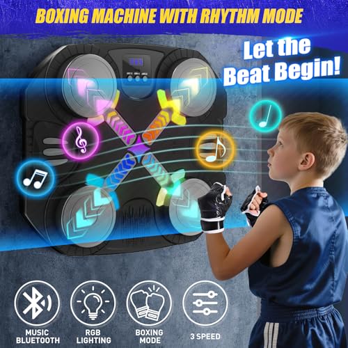 Wall-Mounted Bluetooth Punch Pad with Gloves