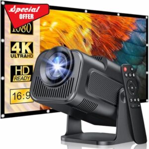 Mini Projector with WIFI 6 and Bluetooth