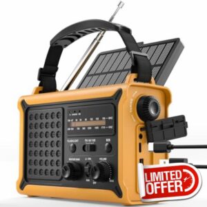 ROCAM FM/AM Wind up Radio Solar