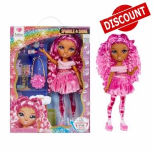 Rainbow High Sparkle & Shine Doll - Leilani - 28cm Fashion Doll with Pink Hair and Magic Bubbles in Legs