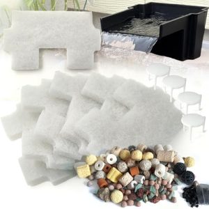 6 Koi Pond Filter Pad Fine& 1 Pack Ceramic Rings