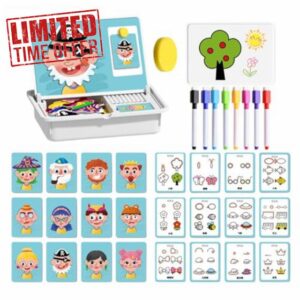 Mihauuke Magnetic Puzzles Face Dress Up Travel Game - Magnetic Toy Jigsaw Puzzle Painting Board