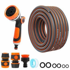 Anti Kinking 1/2 inch Hoses PVC Plastic Tube Outdoor Hosepipes for Garden Reel 49ft/15m