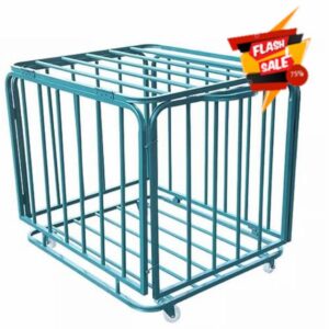 Ball Storage Cage - Large Metal Cart for Organizing Basketballs