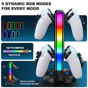 PS5 Dual Charging Station Dock with LED Light