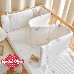 Aocase Airwrap Cot Bumper & Toddler Bed Guard Set