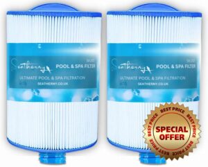 Seatherny SKU02 Hot Tub Filter Cartridges – 2 Pack | Compatible with Pleatco PWW50P3