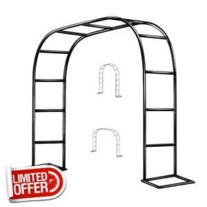 LJDJRHXH Metal Garden Arch with Bases