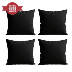 Home Sweet Home UK Outdoor Cushions Waterproof Filled 4 Pack 45x45cm With Invisible Zippered Outdoor Garden Cushions Waterproof 18"x18" With Cushion Covers For Living Room Garden Sofa Bedroom