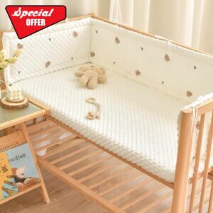 PTKG Cushion Side Protectors Guard Safety Rail Bedside Protection Bed Cot Liner Headboard Padded Side Protectors Protect Rail Cover Baby Bed Baby Boys Girls Nursery