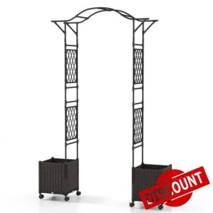COSTWAY Metal Garden Arch