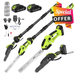 Cordless Pole Hedge Trimmer & Chainsaw Set