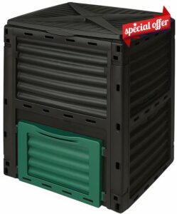PRADICHI 300L Garden Compost Bin – Outdoor Composting Container for Kitchen & Garden Waste – Durable