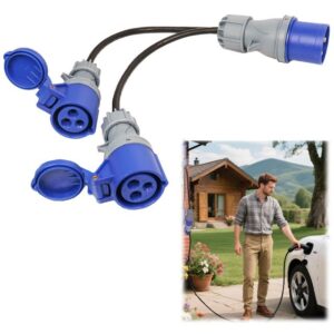 TUAKIMCE 32A Plug to 2 x 16A Sockets