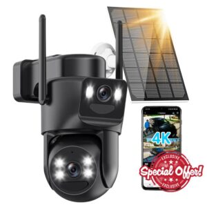 4K Solar Security Camera Outdoor Wireless
