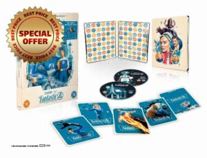 Marvel Studios' The Fantastic Four: First Steps 4K Ultra HD/BD SteelBook (with 5 x Collectible Character Artcards) [Region Free]